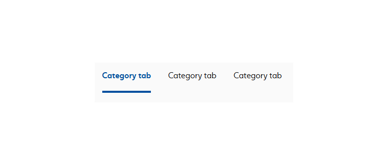  ✓ Tab – category
