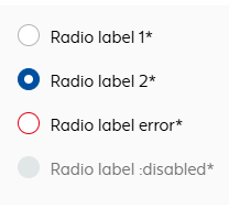  ✓ Radio button