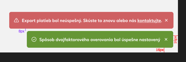  ✓ Pozície – Snackbary, Cookies lišta, Alerty, Chat-buble