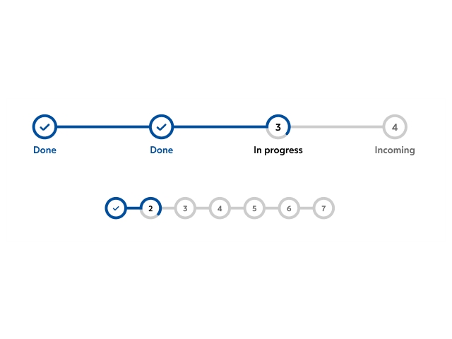  ✓ Stepper – circle