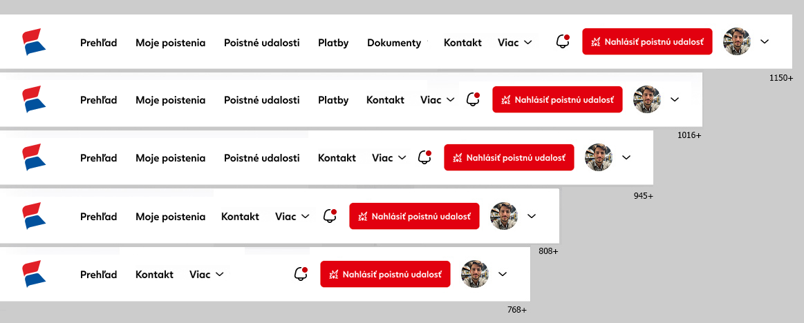  ✓ Menu / Breakpoints / padding